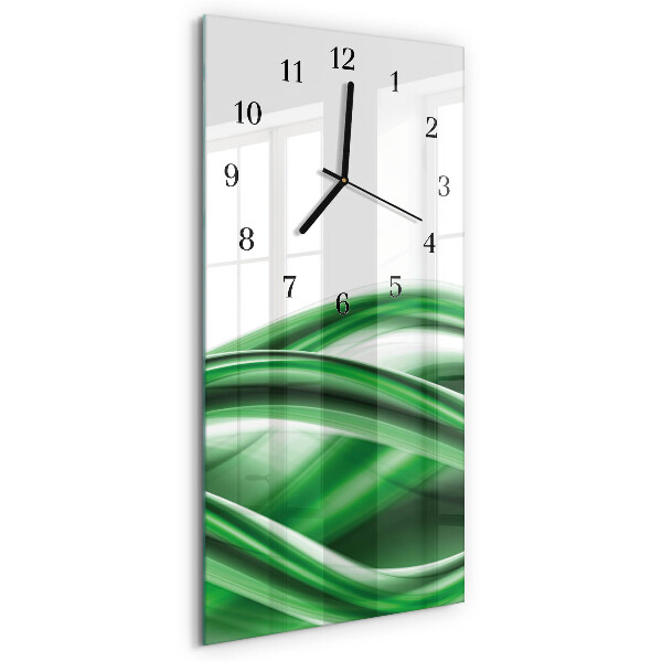 Glass wall clock vertical Abstraction