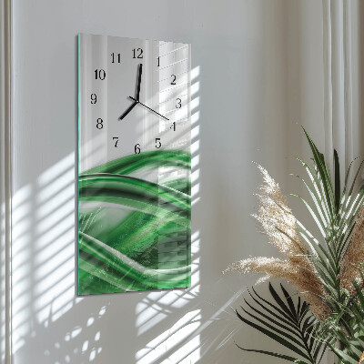 Glass wall clock vertical Abstraction