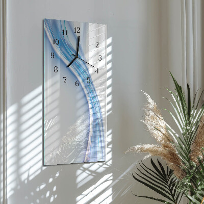 Vertical wall clock Blue abstraction