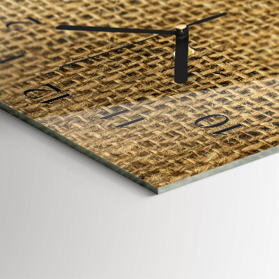 Vertical rectangular wall clock Textile fabric