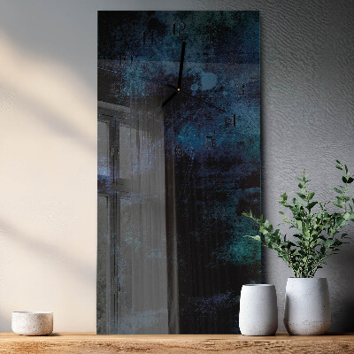 Glass wall clock vertical Pattern