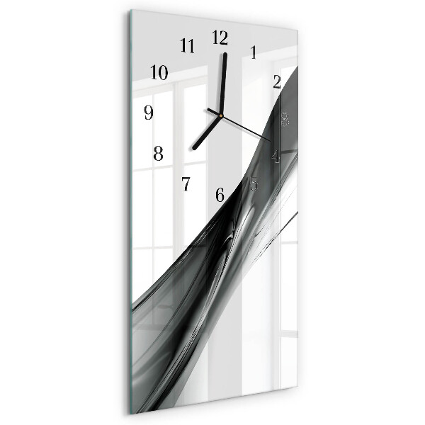 Glass wall clock vertical Pattern