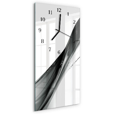 Glass wall clock vertical Pattern