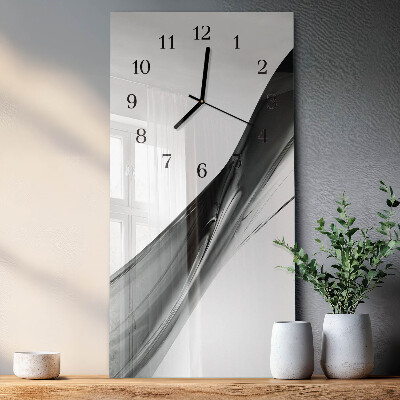 Glass wall clock vertical Pattern