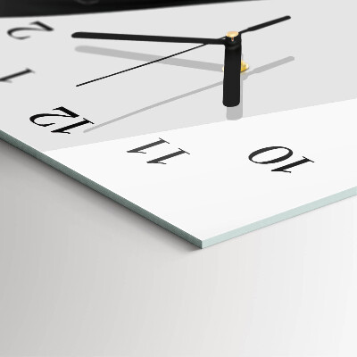 Glass wall clock vertical Pattern