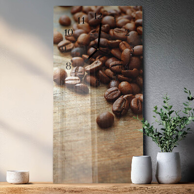 Vertical wall clock Coffee beans