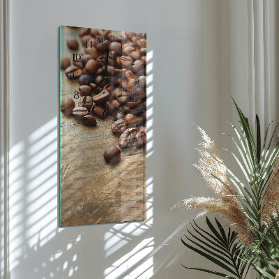 Vertical wall clock Coffee beans