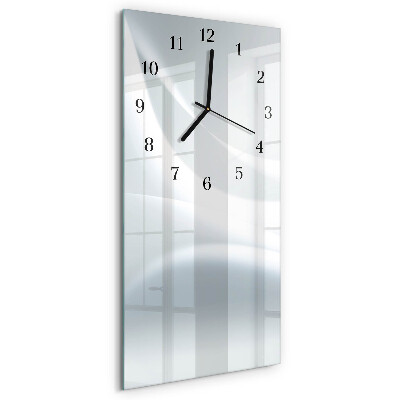 Glass wall clock vertical Pattern