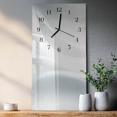 Glass wall clock vertical Pattern