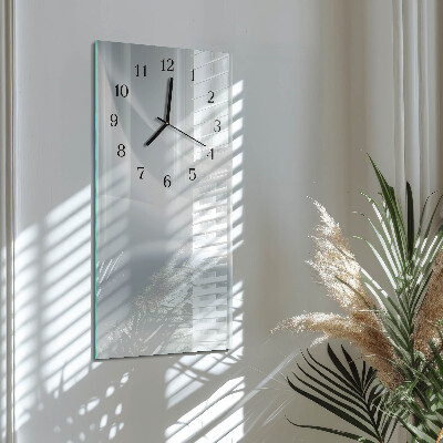 Glass wall clock vertical Pattern