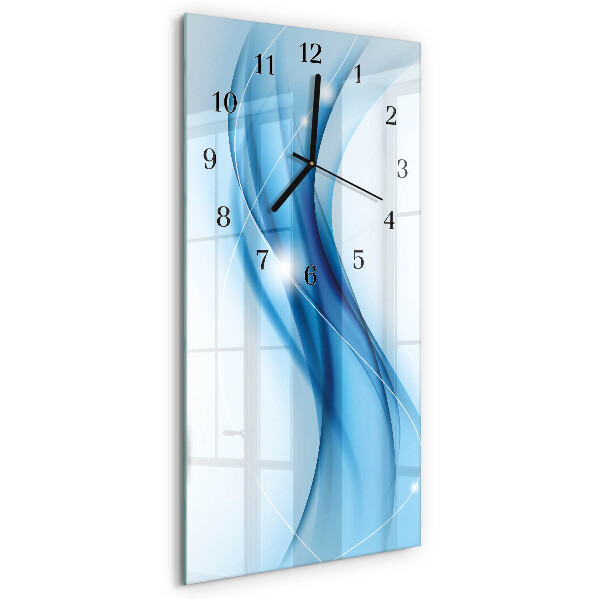 Glass wall clock vertical Pattern