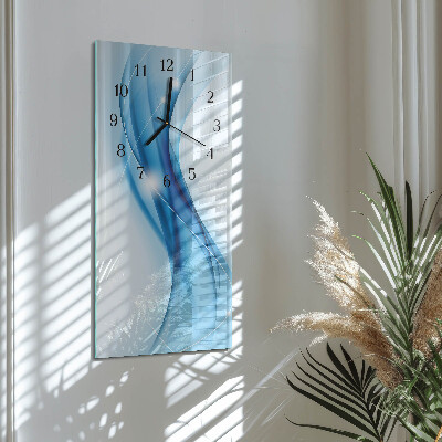 Glass wall clock vertical Pattern