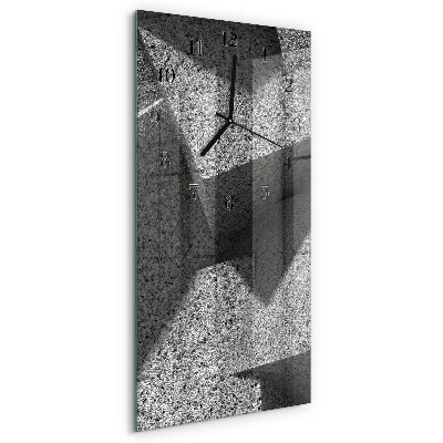 Modern vertical wall clock Marble table