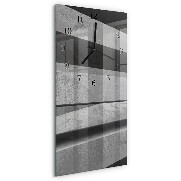 Glass clock vertical Stripes