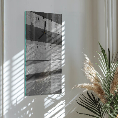 Glass clock vertical Stripes