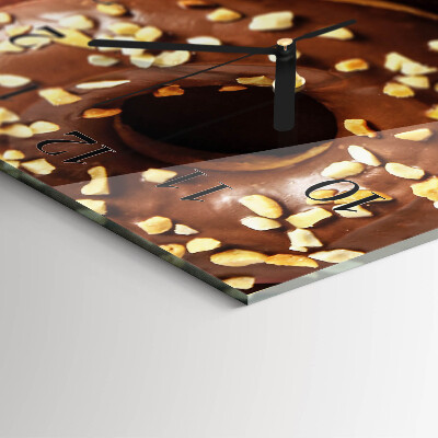 Glass clock vertical Donuts