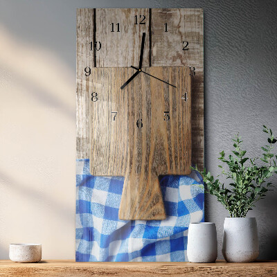 Glass wall clock vertical Cutting boards