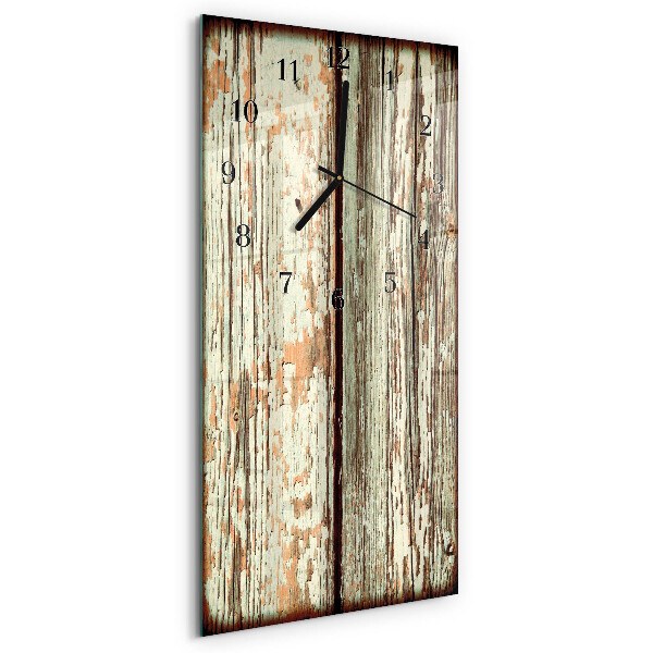 Modern vertical wall clock Wooden wall