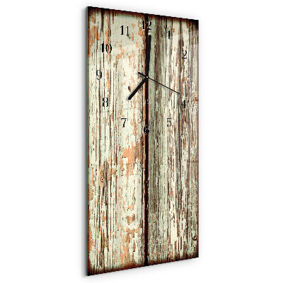 Modern vertical wall clock Wooden wall