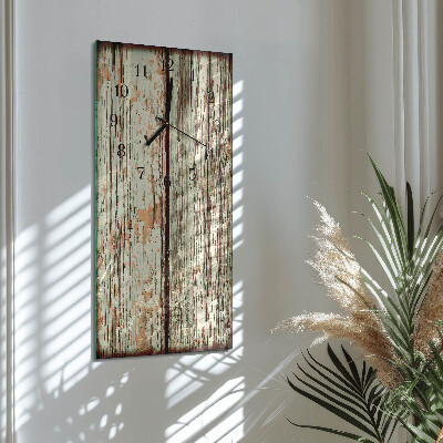 Modern vertical wall clock Wooden wall