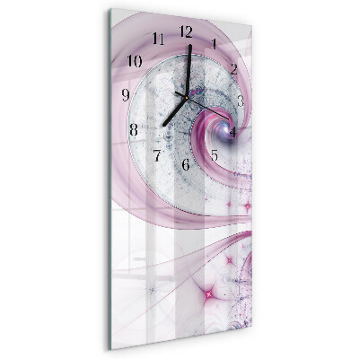 Glass clock vertical Vortex