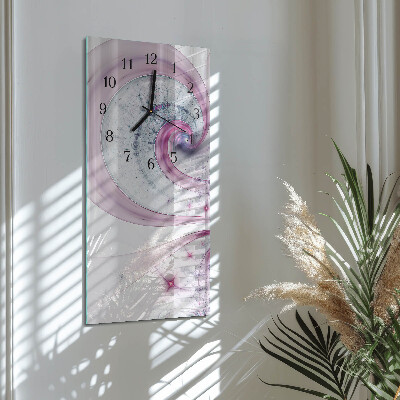 Glass clock vertical Vortex