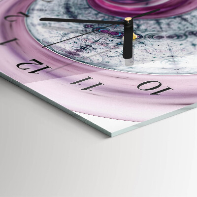 Glass clock vertical Vortex