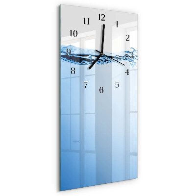 Vertical rectangular wall clock Water