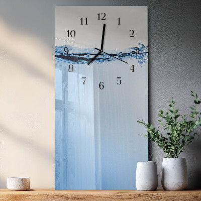 Vertical rectangular wall clock Water