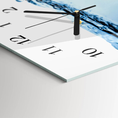 Vertical rectangular wall clock Water