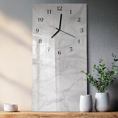Glass wall clock vertical Paper