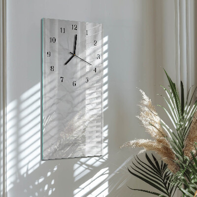 Glass wall clock vertical Paper