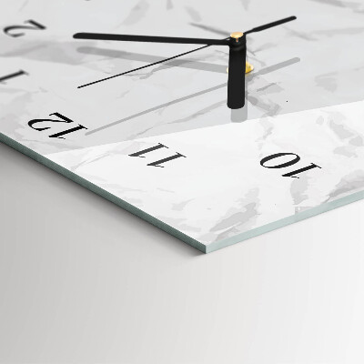 Glass wall clock vertical Paper