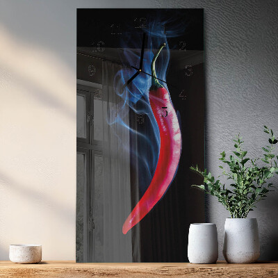 Vertical rectangular wall clock Pepper