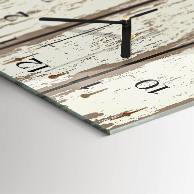 Vertical rectangular wall clock Wooden boards