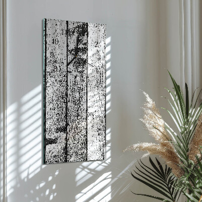 Modern vertical wall clock Wood