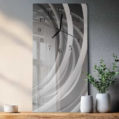 Vertical wall clock Abstract circles