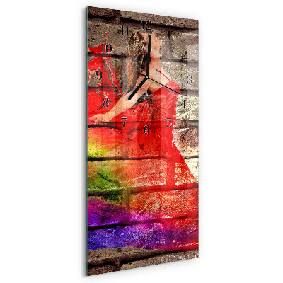 Vertical wall clock Brick