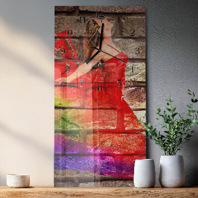Vertical wall clock Brick