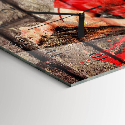Vertical wall clock Brick