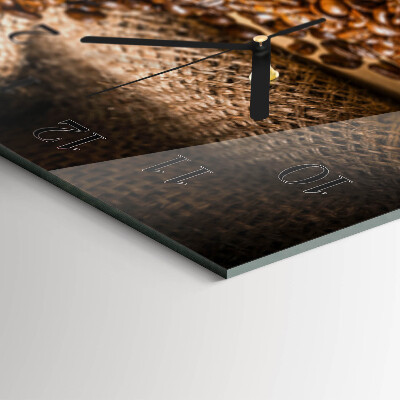 Horizontal rectangular wall clock Dark infusion