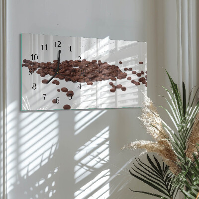 Horizontal rectangular wall clock Caffeine in beans