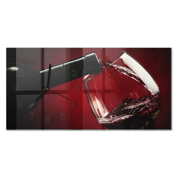 Horizontal wall clock Wine vessel