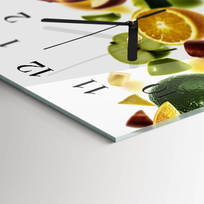 Horizontal wall clock Fruit mix