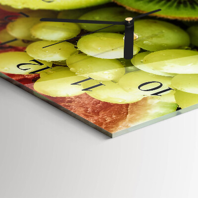 Rectangular glass clock horizontal Fruit products