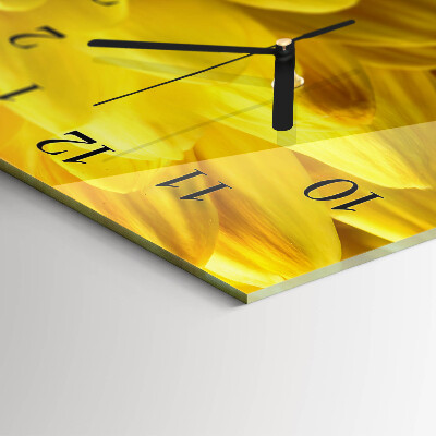 Horizontal wall clock Chrysanthemums