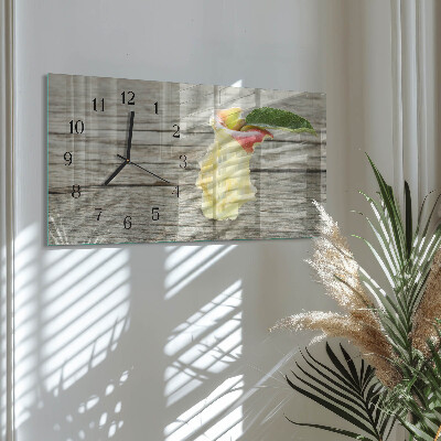 Horizontal rectangular wall clock Apple scraps