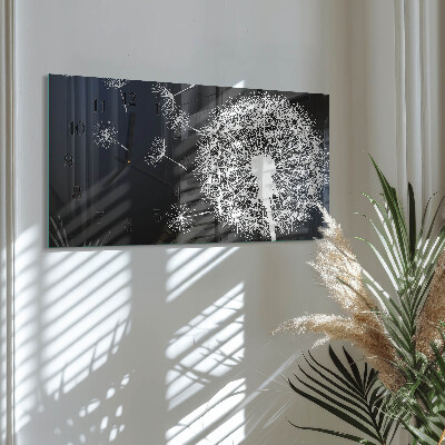 Horizontal wall clock Dandelion kite