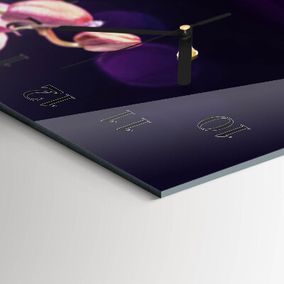 Horizontal wall clock Orchid orchid
