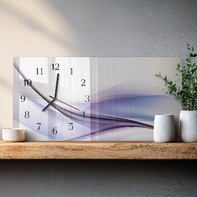 Horizontal wall clock Colorful waves